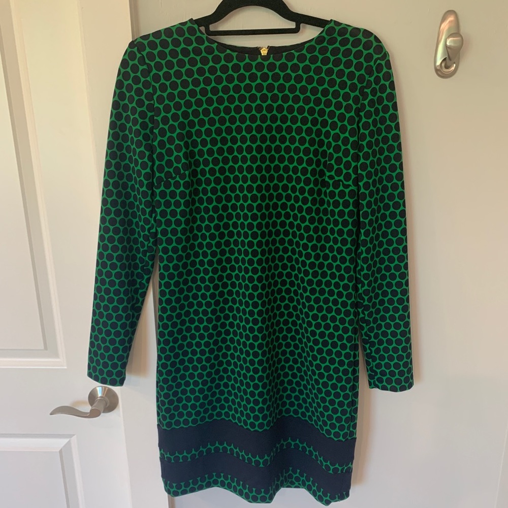 Green and Navy Blue Dress